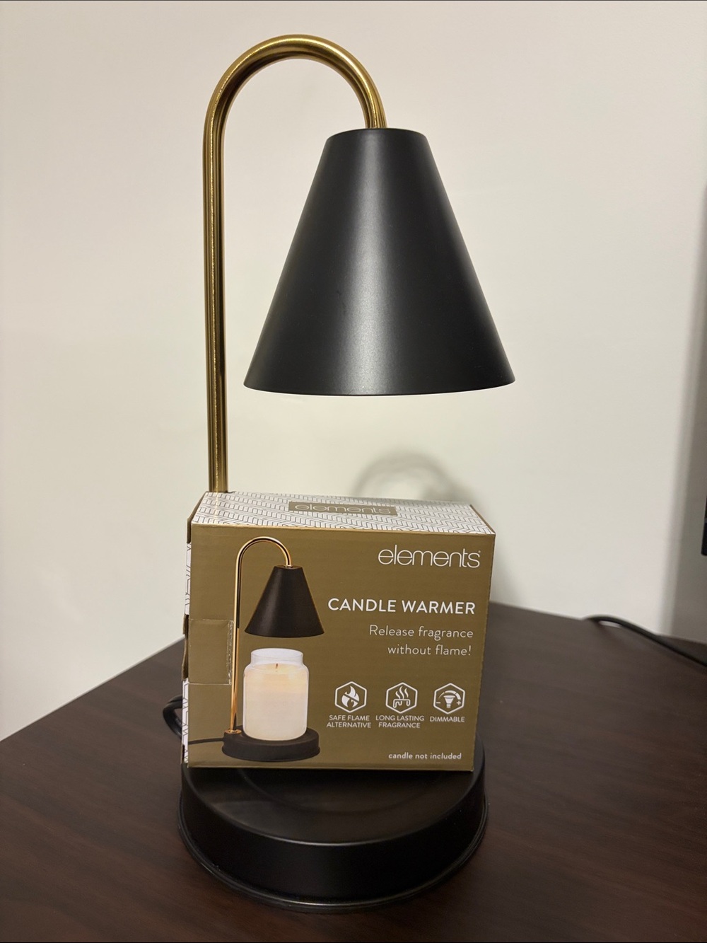 Element Black and Gold Cone Candle Warmer